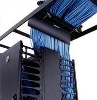 cable waterfall into container