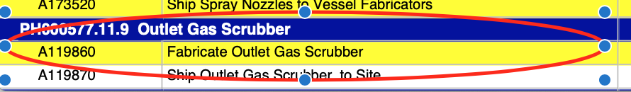 schedule example single line scrubber