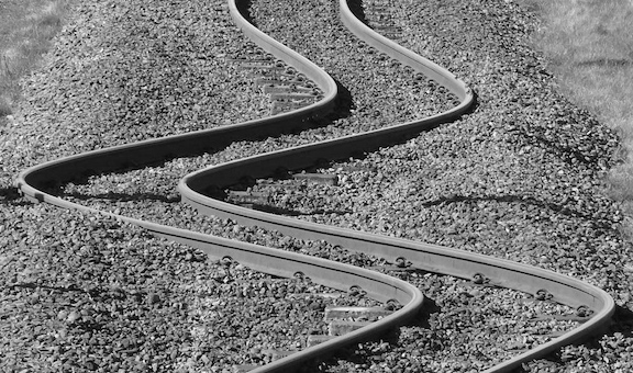 messed up railroad tracks