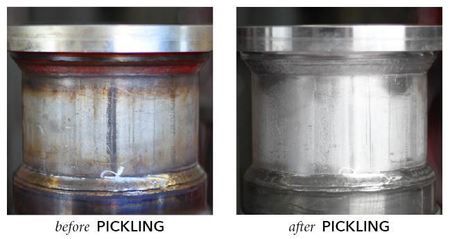 before and after pickling results