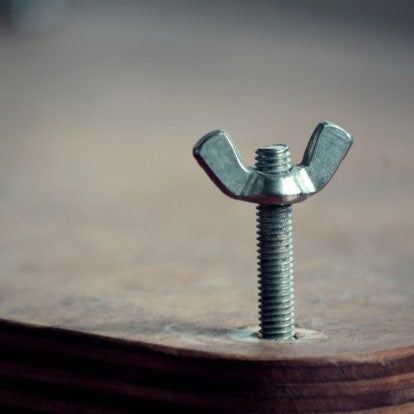 Wing Nut on wood
