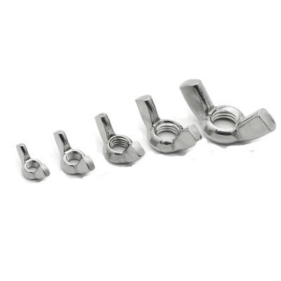Different sizes of metal wing nut