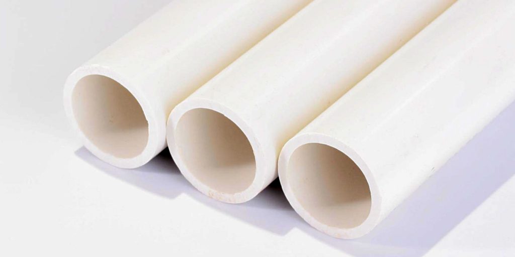 Three white HDPE