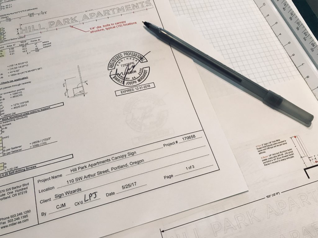 Sample of stamped drawings