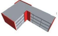 Re-entrant corners of building retrofitted with shear walls
