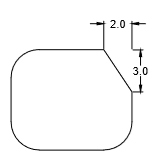 Sample of drawing after chamfer callout